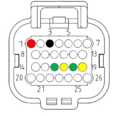 Conector Tyco 26 vias